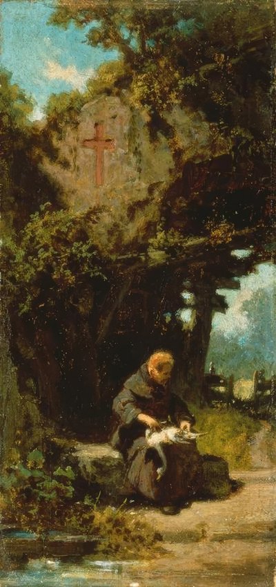 Hermit Plucking Geese by Carl Spitzweg